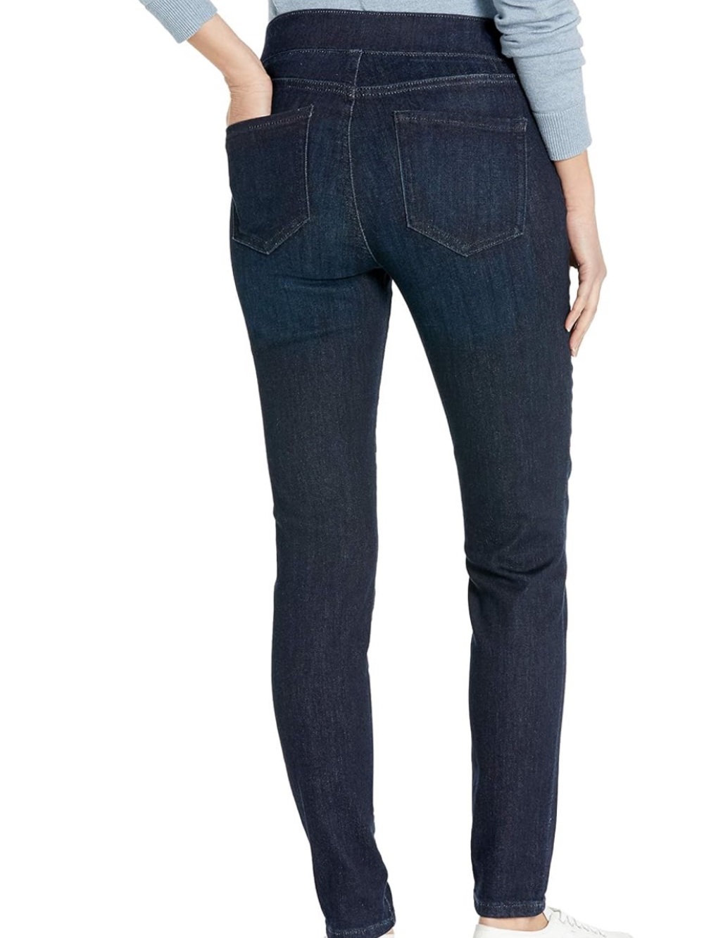 NWOT! Amazon Essentials Women's Dark Indigo Stretch Skinny Jeans 12 Short $21 - Picture 2 of 4